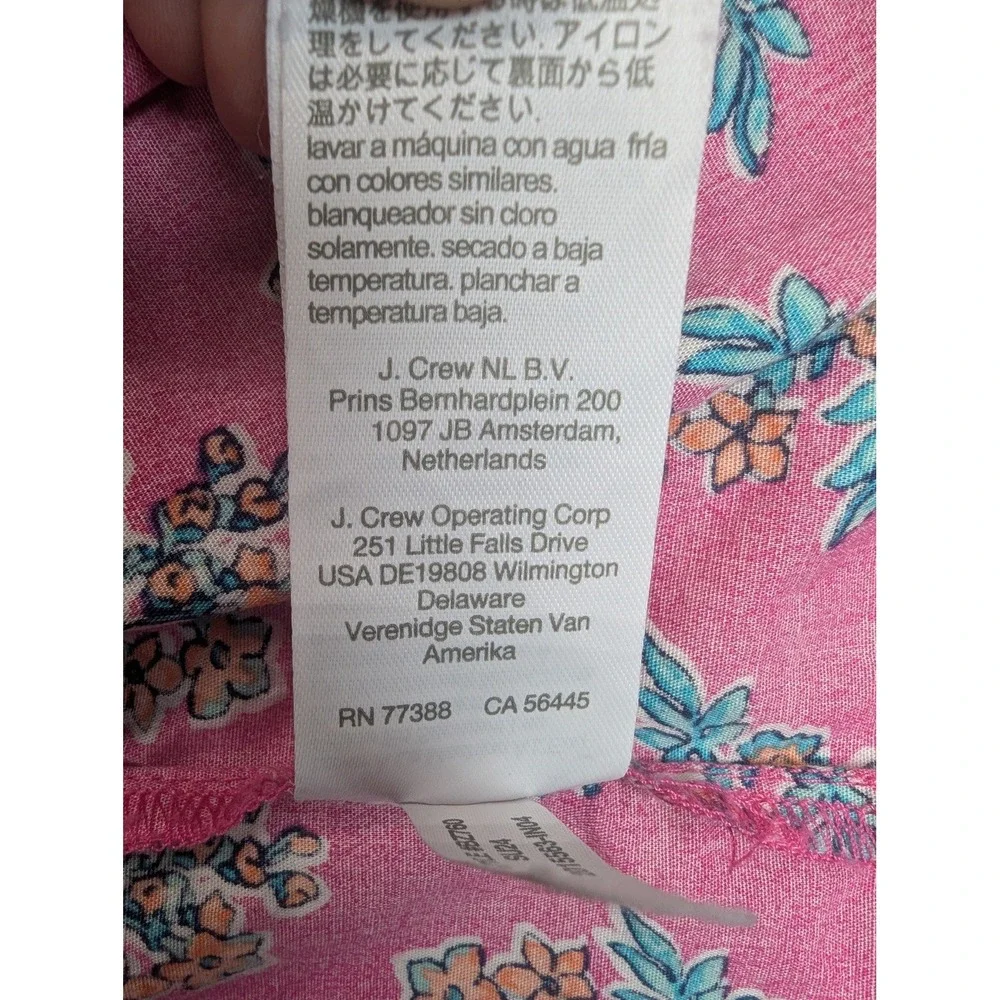 Crewcuts J Crew Girls Floral Smocked Puff Sleeve Dress Pink Size 8
